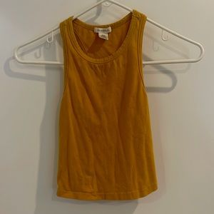 YELLOW CROPPED TANK